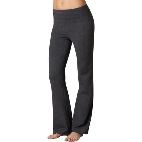 Prana Contour Chakras Flare Knit Leggings Gray Yoga Activewear Gym Size S - Picture 1 of 10